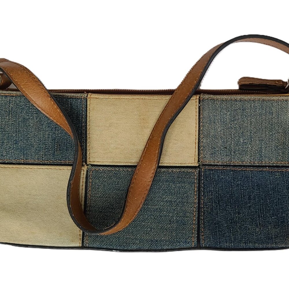 Vintage ALDO patchwork denim mini shoulder bag Y2K RARE - Picture 1 of 7
